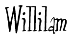 The image contains the word 'Willilam' written in a cursive, stylized font.