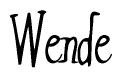 Cursive 'Wende' Text