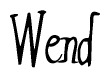 The image is of the word Wend stylized in a cursive script.