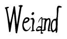 The image contains the word 'Weiand' written in a cursive, stylized font.