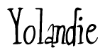 The image contains the word 'Yolandie' written in a cursive, stylized font.