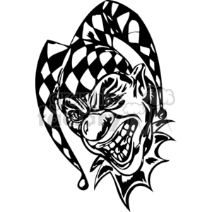 Evil Clown Tattoo Art Design