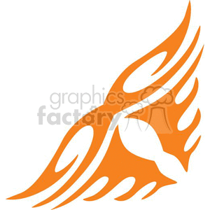 Abstract Orange Flame Design