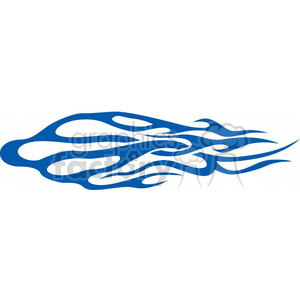 Clipart image of a blue flame design. The flame pattern has a flowing, stylized look, with sharp tips and curving lines.