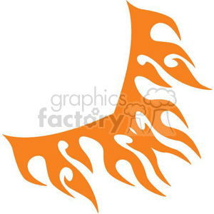 An orange flame design clipart forming a circular pattern.