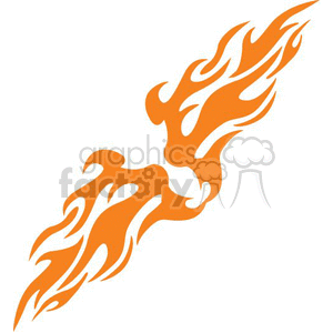 Dynamic Orange Flame Bird