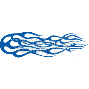 A clipart image of a blue flame design, featuring curvy, flowing shapes that resemble fire.