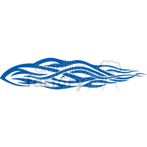 Blue tribal flame clipart design featuring abstract, flowing lines and dynamic curves.
