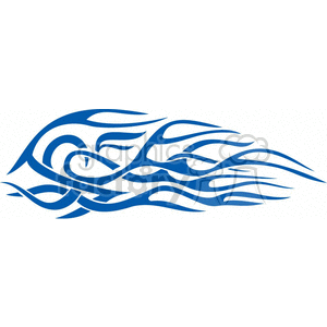 Stylized Blue Bird with Abstract Flowing Lines