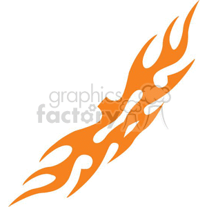 Illustration of an orange flame design with a stylized, flowing appearance.