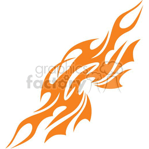 Abstract Tribal Flame Design