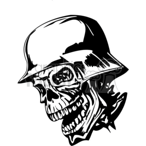 zombie wearing a german nazi helmet