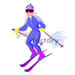 Animated snow skier