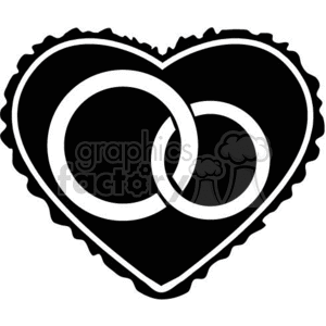 Interlocking Wedding Rings and Heart for Vinyl Cutting