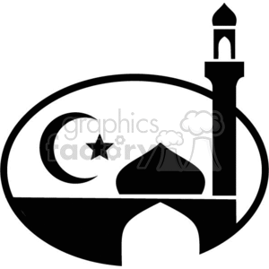 Islamic Crescent and Mosque for Vinyl Cutting