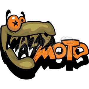 A colorful and playful logo featuring a cartoonish monster with big orange eyes and sharp teeth. The word 'CRAZY MOTO' is integrated into the design, with 'CRAZY' in a jagged font and 'MOTO' in bold orange letters.