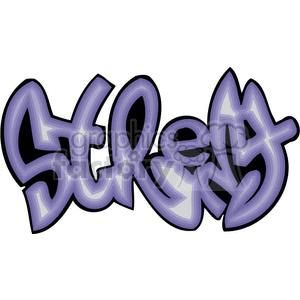 A colorful graffiti-style clipart spelling out the word 'Street' in bold, stylized purple and white letters with a black outline.