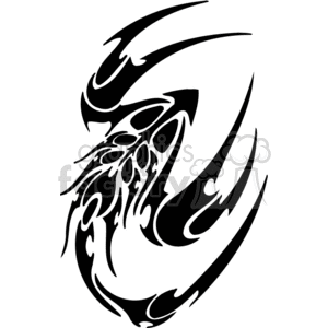 Abstract tribal tattoo design resembling a scorpion, commonly associated with the Scorpio star sign in astrology and horoscopes.