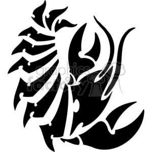 Clipart image of the cancer zodiac sign, represented by a stylized lobster symbol often associated with astrology and horoscopes.