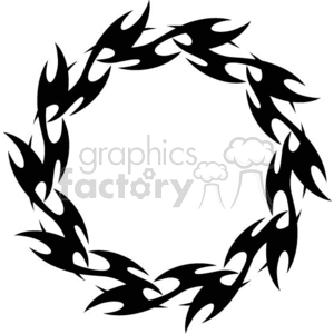 Tribal Flame Circle Tattoo Design