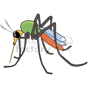 Funny Cartoon Mosquito