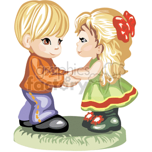 Little Boy And Girl Holding Hands Clipart Graphics Factory