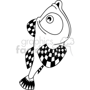 Black and white checkered fin fish