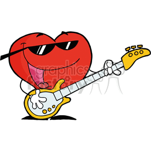 Cool Heart Playing Guitar