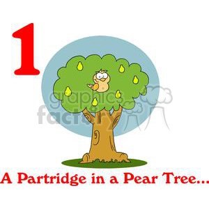 On the 1st day of Christmas my true love gave to me A Partridge in a Pear Tree