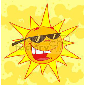hot sun cartoon character 