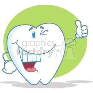 Happy Cartoon Tooth Giving Thumbs Up - Dental Health