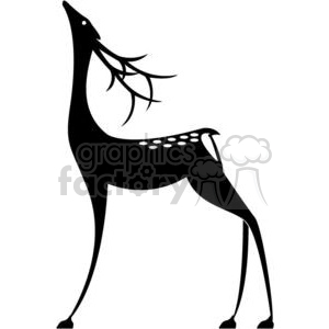 Elegant Stylized Reindeer Silhouette