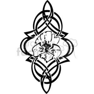 Celtic Knot and Flower Design