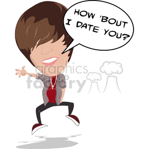   cartoon Justin Bieber dancing 