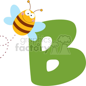 Cheerful Bee and Letter B