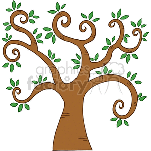 brown swirl tree