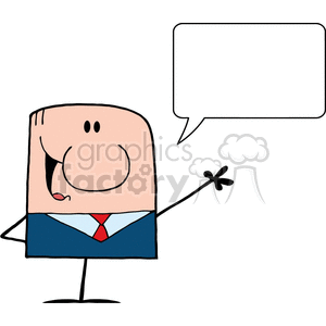 4338-Cartoon-Doodle-Businessman-Waving-With-Speech-Bubble