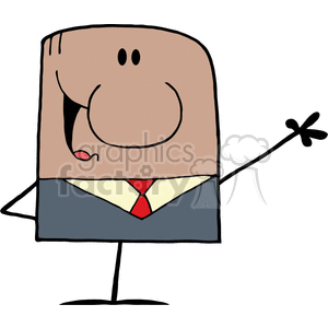4340-American-Businessman-Cartoon-Doodle-Businessman-Waving