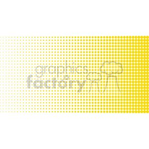 This clipart image features a gradient dot pattern with yellow dots gradually fading from right to left on a white background.