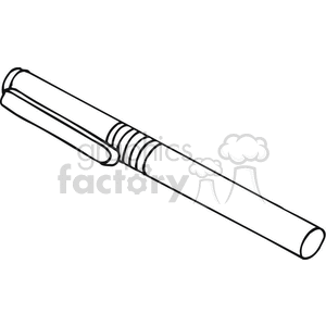 Black and white outline of a pocket pen