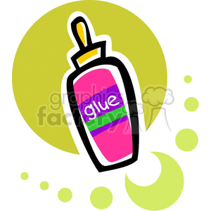 Cartoon bottle of glue