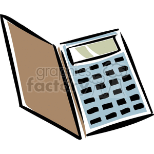 Clipart of an open calculator with buttons and display, often used for math-related tasks.