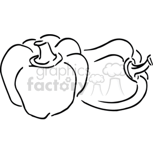 bell peppers outline