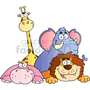 Cartoon jungle animals