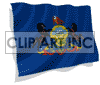 3D animated Pennsylvania flag