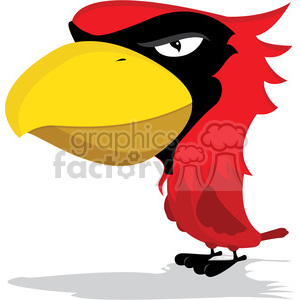 Cardinal Mascot with cartoon body