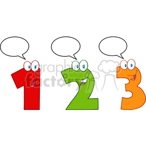 Colorful Number Characters for Education