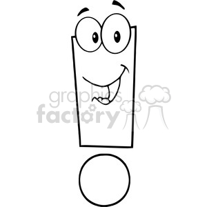 5037-Clipart-Illustration-of-Exclamation-Mark-Cartoon-Character