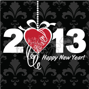 2013 New Year Celebration with Heart Design