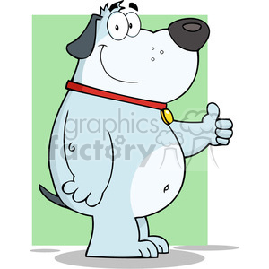 Comical Cartoon Dog Hitchhiking